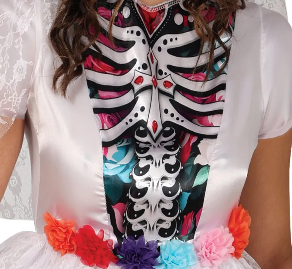 Dia De Los Muertos Jurk Wit Dames Bruid