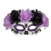Dia De Los Muertos Oogmasker Paars Rozen
