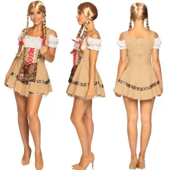 Dirndl Jurk Oktoberfest Bruin