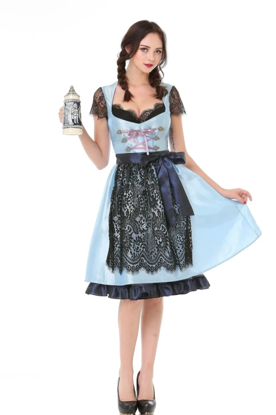 Dirndl Jurk Oktoberfest Lichtblauw