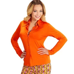 Disco 70S Blouse Oranje Dames