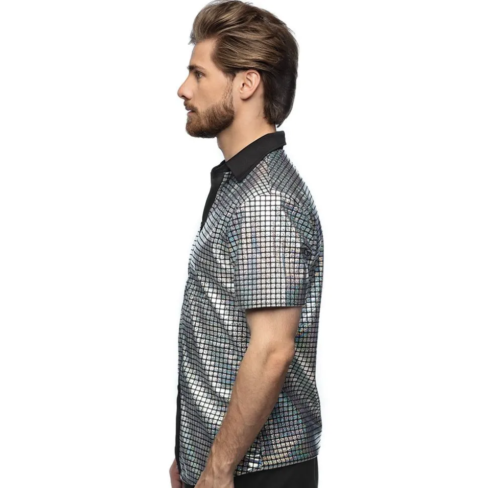 Disco Shirt Metallic Zilver