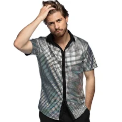 Disco Shirt Metallic Zilver