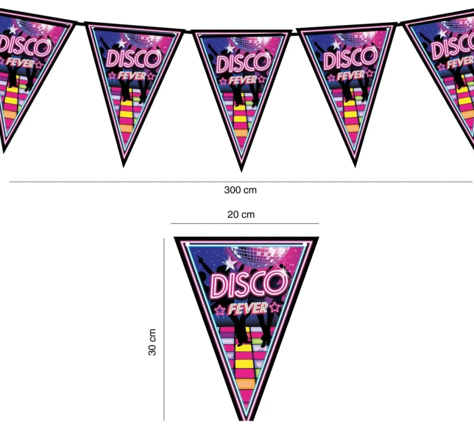 Disco 70S Slinger Wimpel 3m