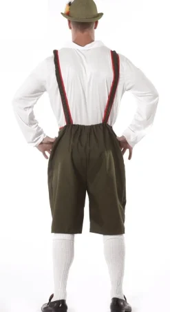 Donkergroene Lederhose Heren