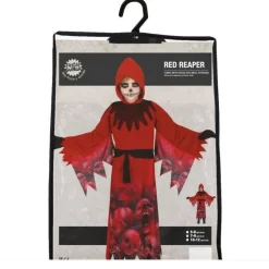 Doodshoofd Halloween Kostuum Kind Rood
