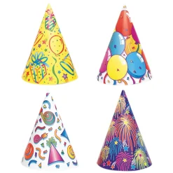 Feesthoedjes Assorti 15cm 8st