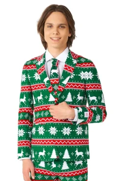Festive Green Pak Jongen Tiener OppoSuits