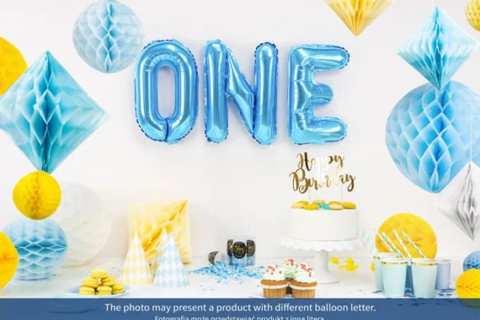 Folie Ballon Letter B Blauw Leeg 35cm