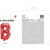 Folie Ballon Letter B Rood Leeg 35cm