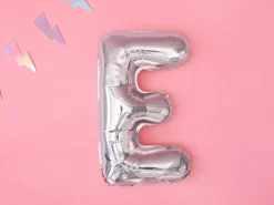 Folie Ballon Letter E Holografisch Leeg 35cm