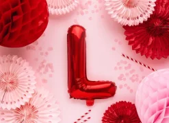 Folie Ballon Letter L Rood Leeg 35cm