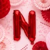 Folie Ballon Letter N Rood Leeg 35cm