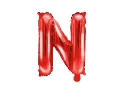 Folie Ballon Letter N Rood Leeg 35cm