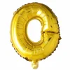 Folie Ballon Letter O Goud 41cm met Rietje