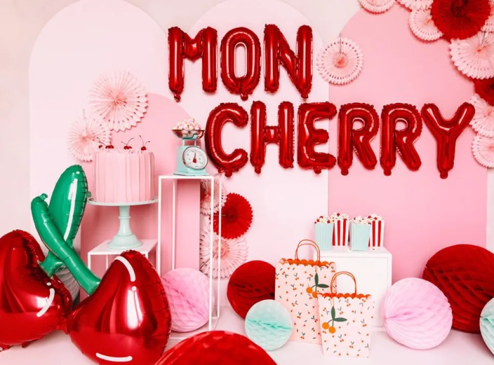 Folie Ballon Letter # Rood Leeg 35cm