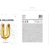 Folie Ballon Letter U Goud Leeg 35cm