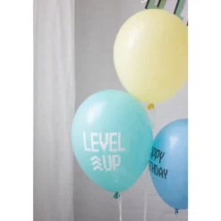 Gaming Party Ballonnen Happy Birthday 33cm 6st