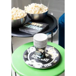 Gaming Party Bekers Zwart 250ml 8st