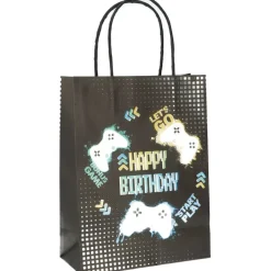 Gaming Party Cadeautasje Happy Birthday 27cm 6st