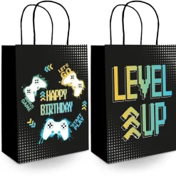 Gaming Party Cadeautasje Happy Birthday 27cm 6st