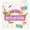 Gefeliciteerd Wenskaart 23cm