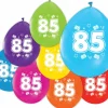 Gekleurde Ballonnen 85 Jaar 30cm 8st