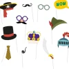 Gekleurde Photobooth Props Jongens 20cm 12st