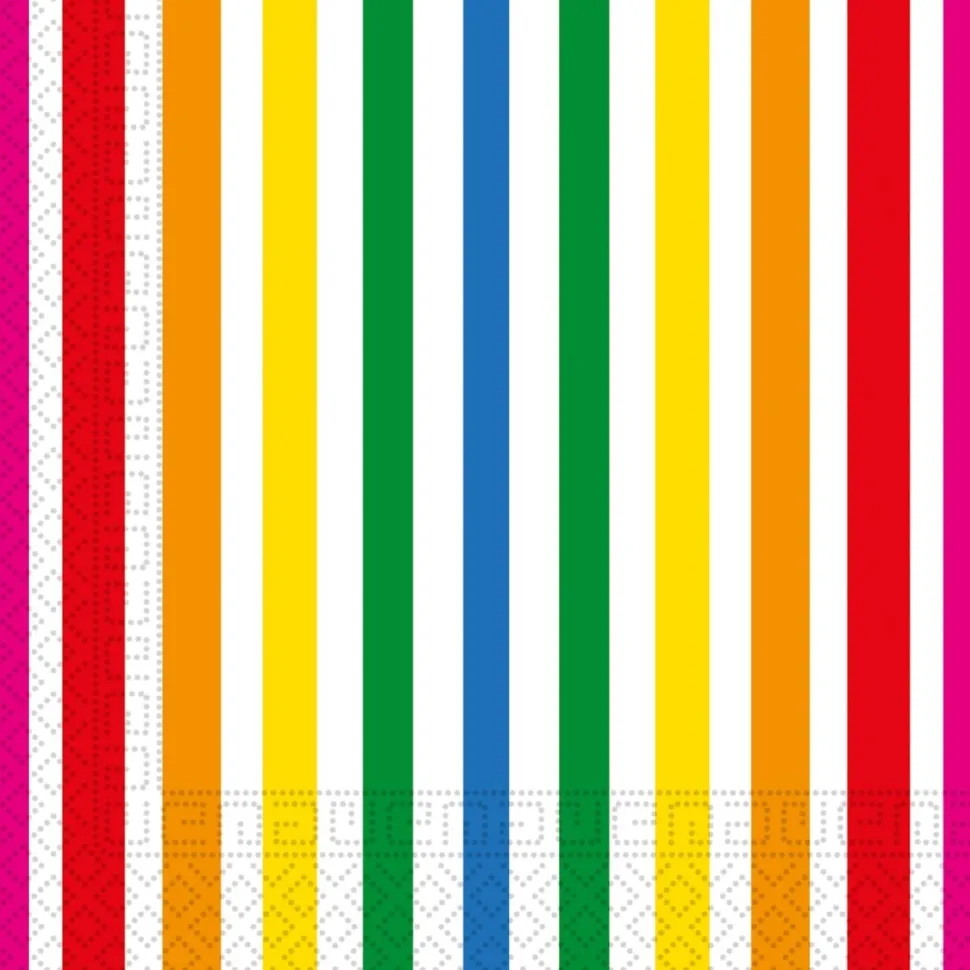 Gekleurde Servetten Regenboog 33cm 20st