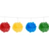 Gekleurde Slinger Pompon 12cm 3m