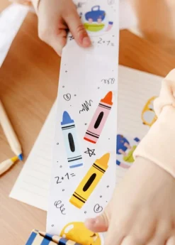 Gekleurde Sticker School 19 delig