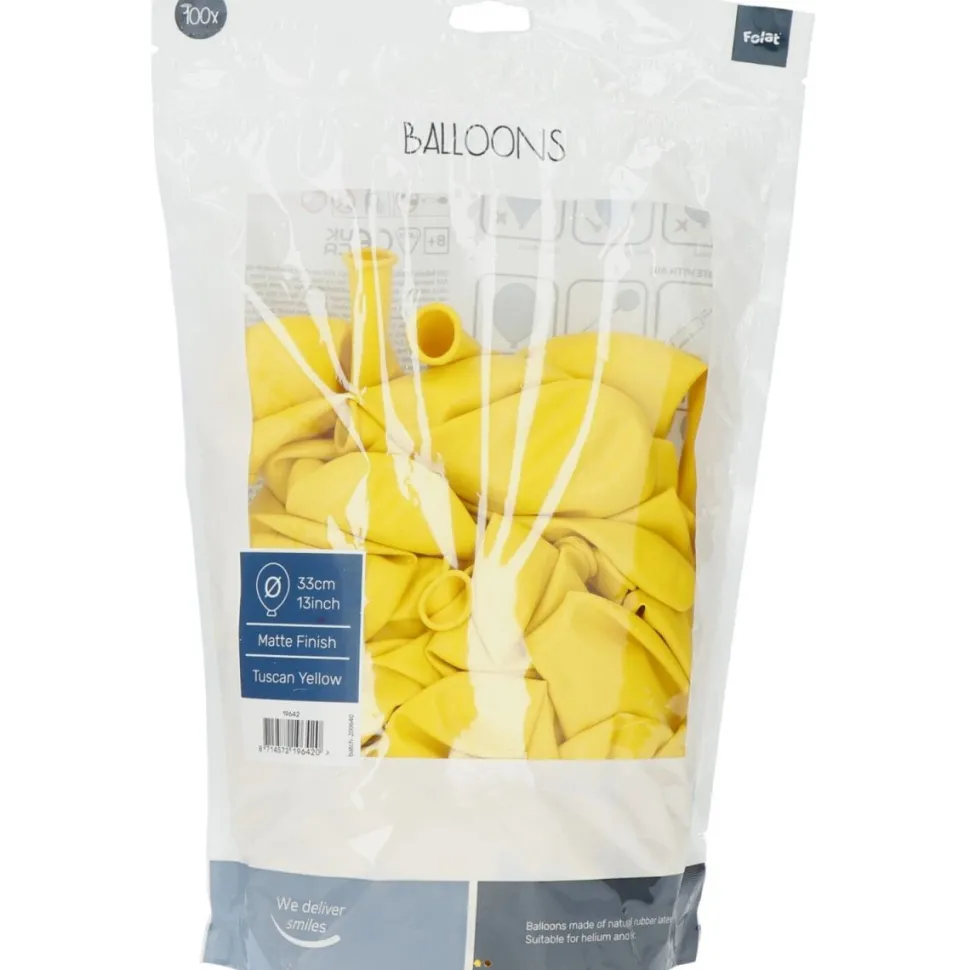 Gele Ballonnen Tuscan Yellow 33cm 100st