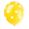 Gele Ballonnen Witte Stippen 30cm 6st