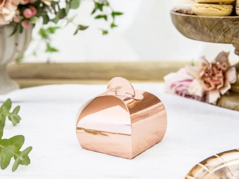 Geschenkdoosjes Rose Goud 6cm 10st