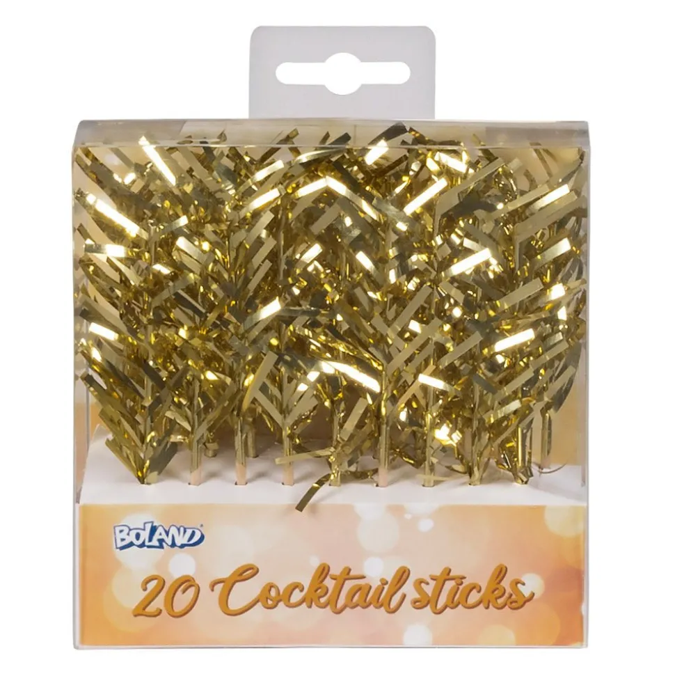 Gouden Cocktailprikkers 10cm 20st