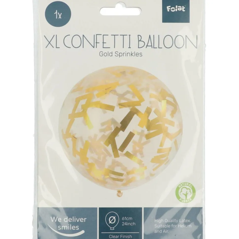Gouden Confetti Ballon 61cm