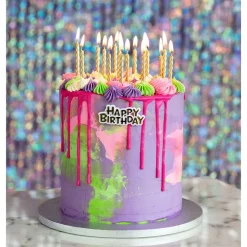 Gouden Happy Birthday Kaarsen 16st