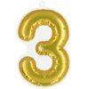 Gouden 3 Jaar Stickers Folieballon 20cm