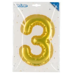 Gouden 3 Jaar Stickers Folieballon 20cm