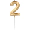 Gouden Kaars 2 Jaar Mat 7cm