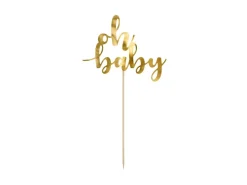 Gouden Taarttopper Oh Baby 25cm