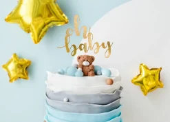 Gouden Taarttopper Oh Baby 25cm