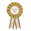 Goud Witte Rozet 50 Jaar Abraham