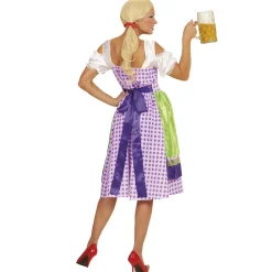 Groen Paarse Dirndl Jurk Oktoberfest Dames