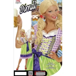 Groen Paarse Dirndl Jurk Oktoberfest Dames