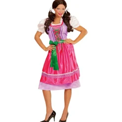 Groen Roze Dirndl Jurk Oktoberfest Dames