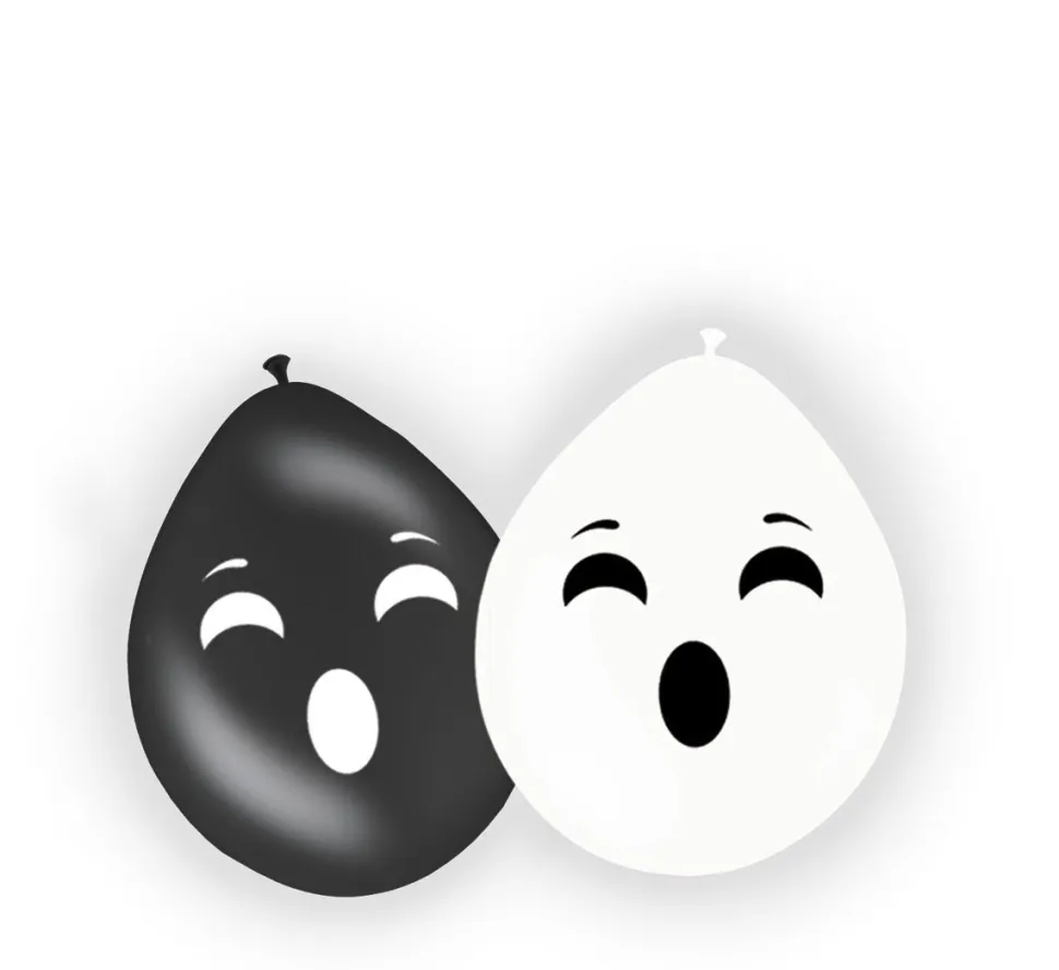 Halloween Ballonnen Spook 30cm 8st