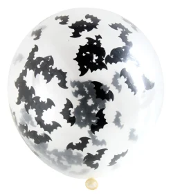 Halloween Ballonnen Vleermuis Confetti 30cm 4st