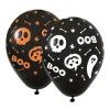Halloween Ballonnen Zwart Oranje Boo 30cm 6st