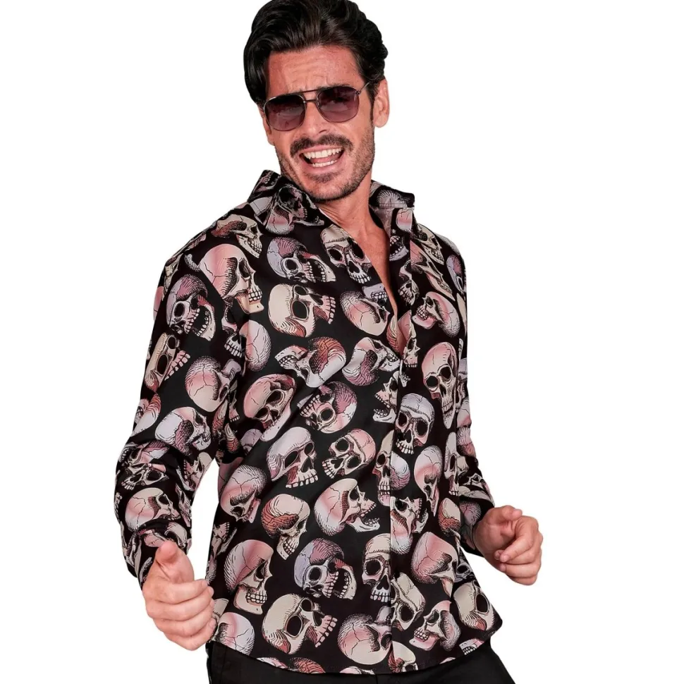 Halloween Blouse Heren Schedel